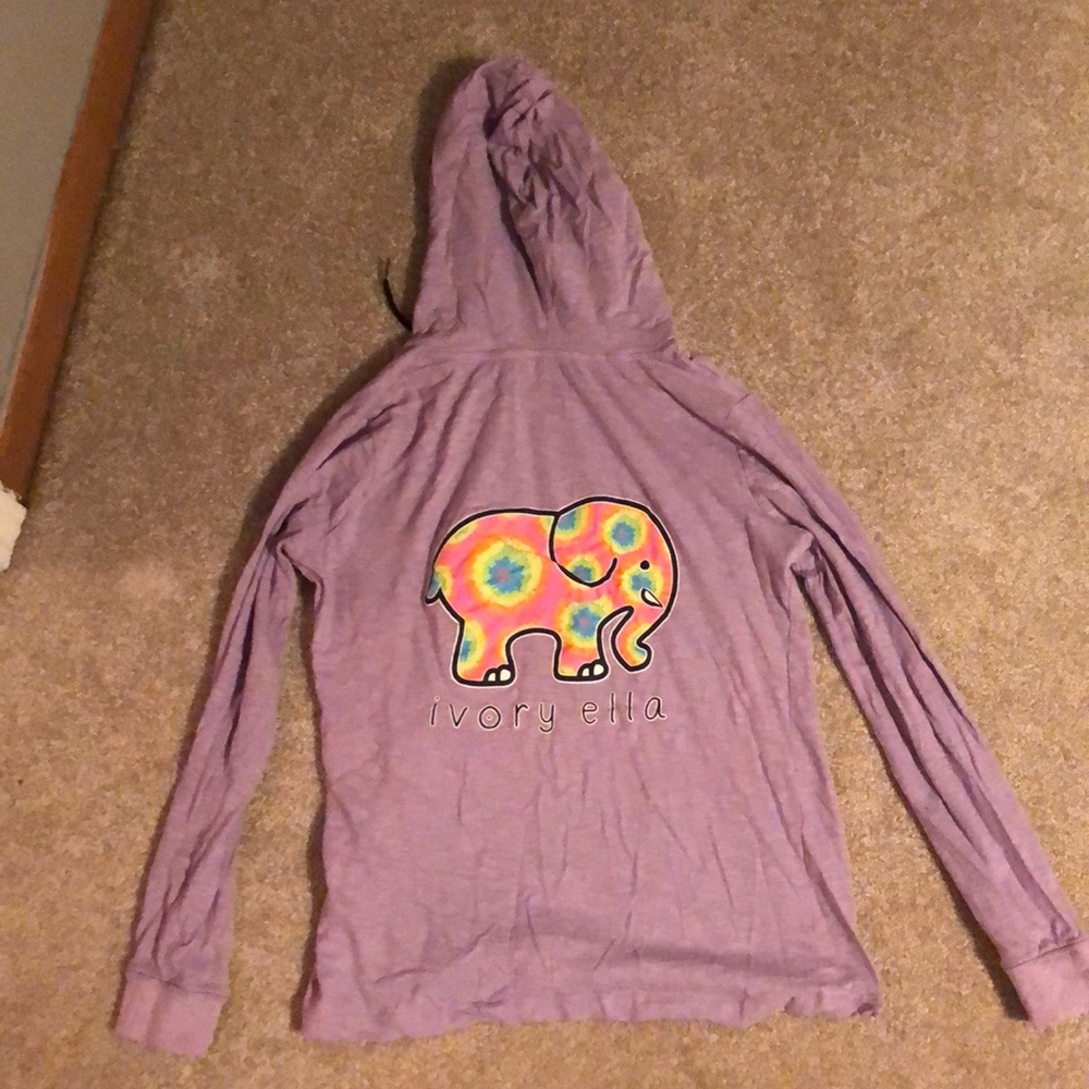 🐘Ivory Ella hooded long sleeve tee🐘